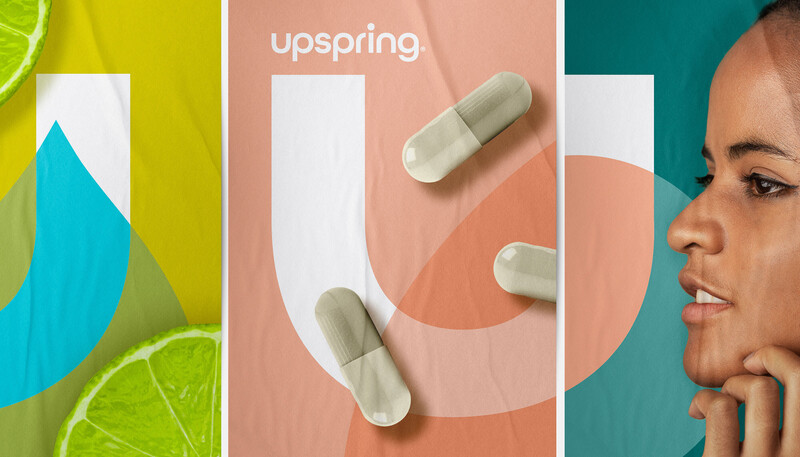 Upspring supplement branding packaging design wellness women11