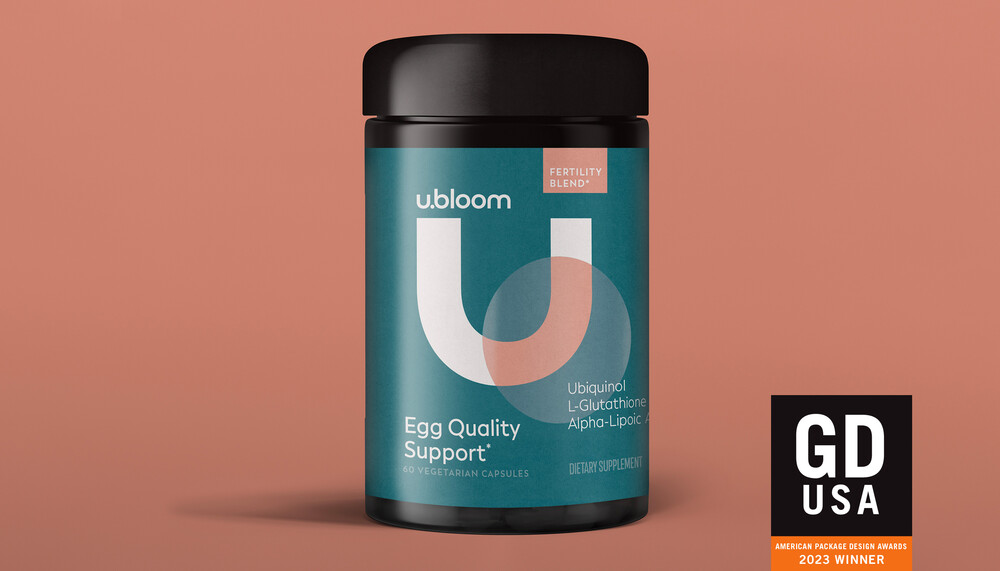 Upspring supplement packaging design award winning design