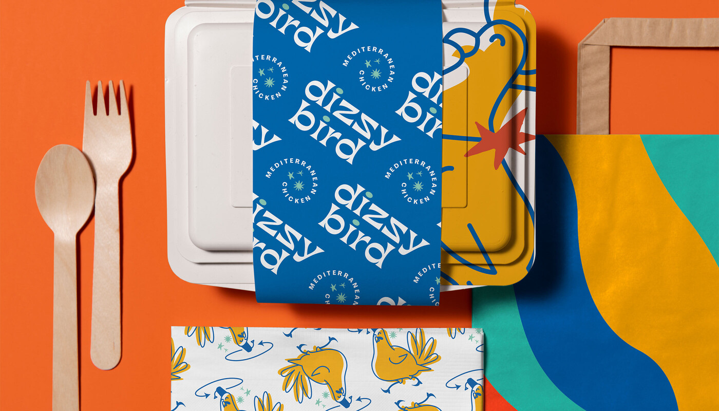 Dizzy bird fast casual restaurant branding packaging design1