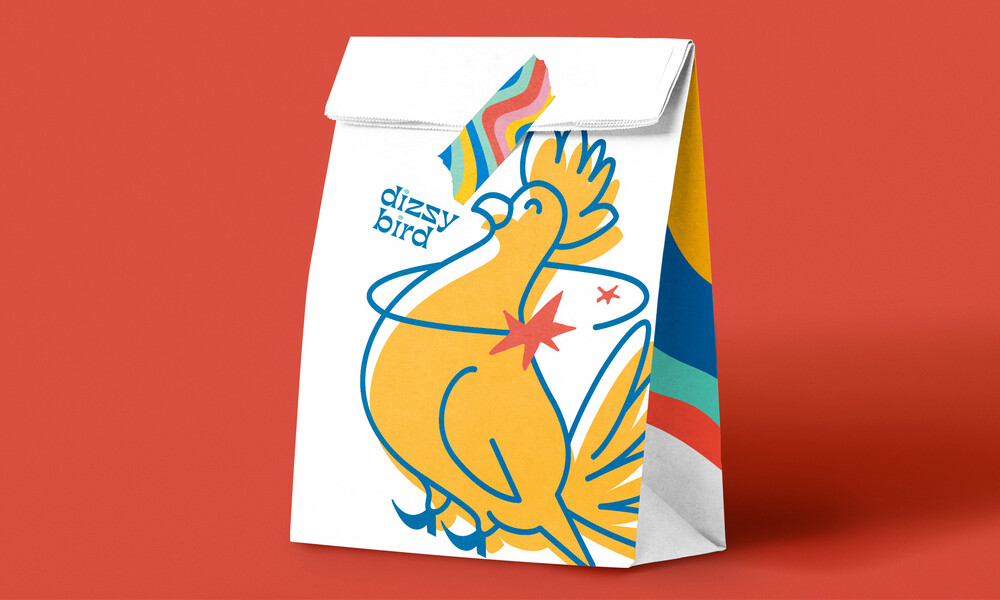 Dizzy bird fast casual restaurant branding packaging design7