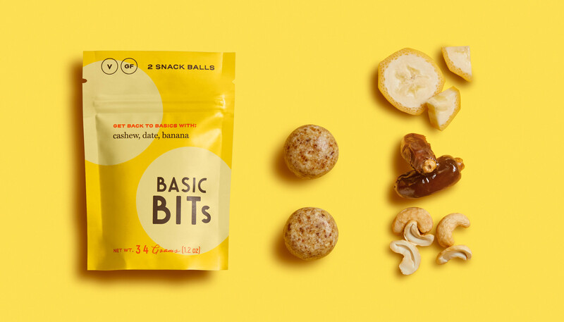 Basic bits snack balls packaging design hm