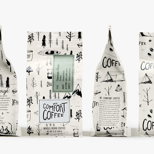 Mt comfort coffee branding packaging design work img2