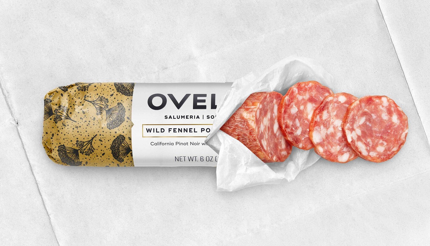 Ovello salami sonoma california branding food packaging design7