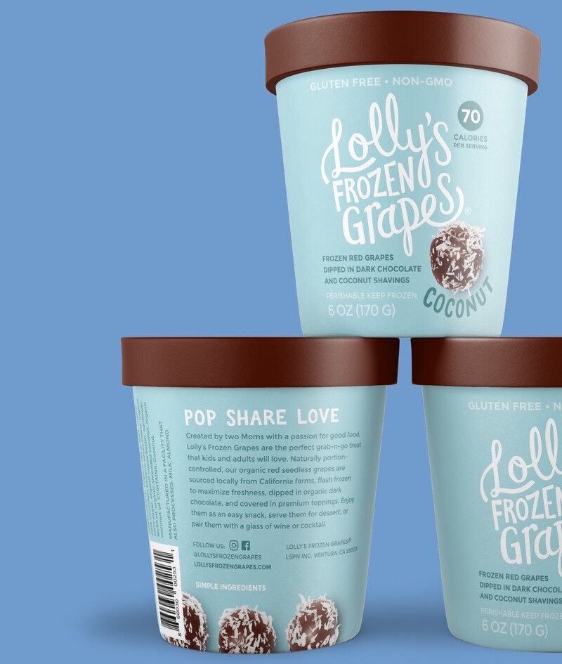 Lollys frozen grapes branding packaging design8