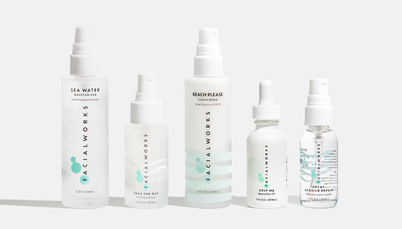 Facialworks skincare packaging design brand identity beauty9