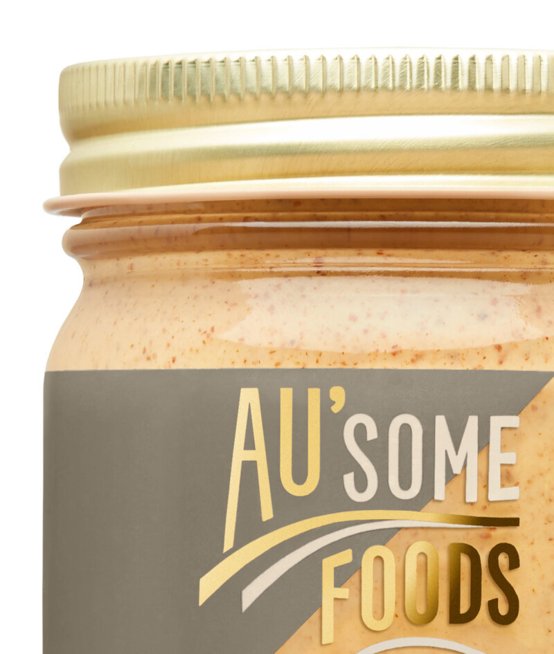 Ausome foods almond butter packaging design8