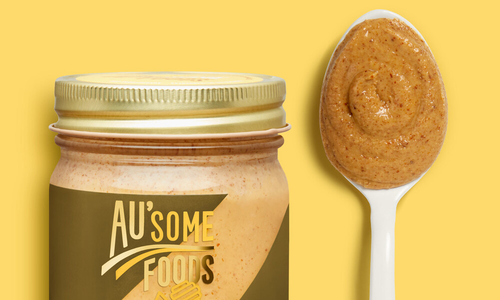 Ausome foods almond butter packaging design13