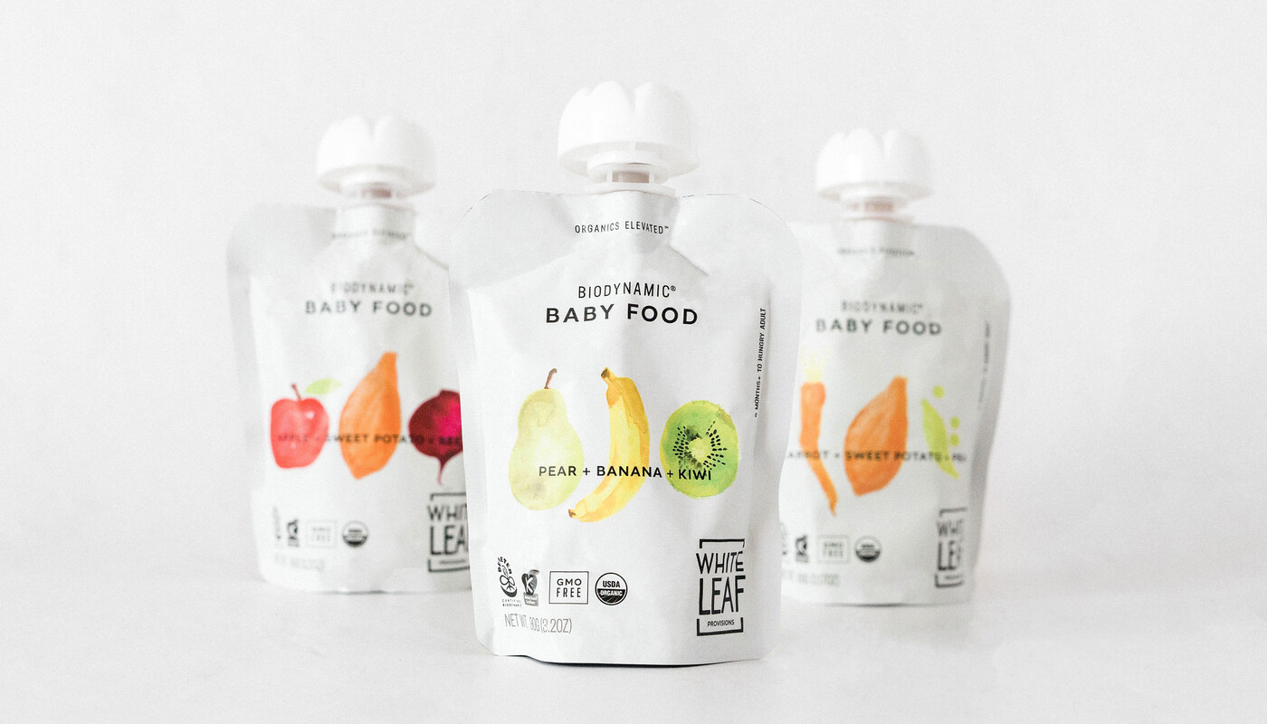 White leaf baby food packaging design brand identity17
