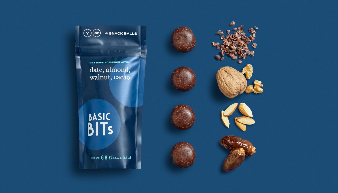 Basic bits snack ball brand identity food packaging design4