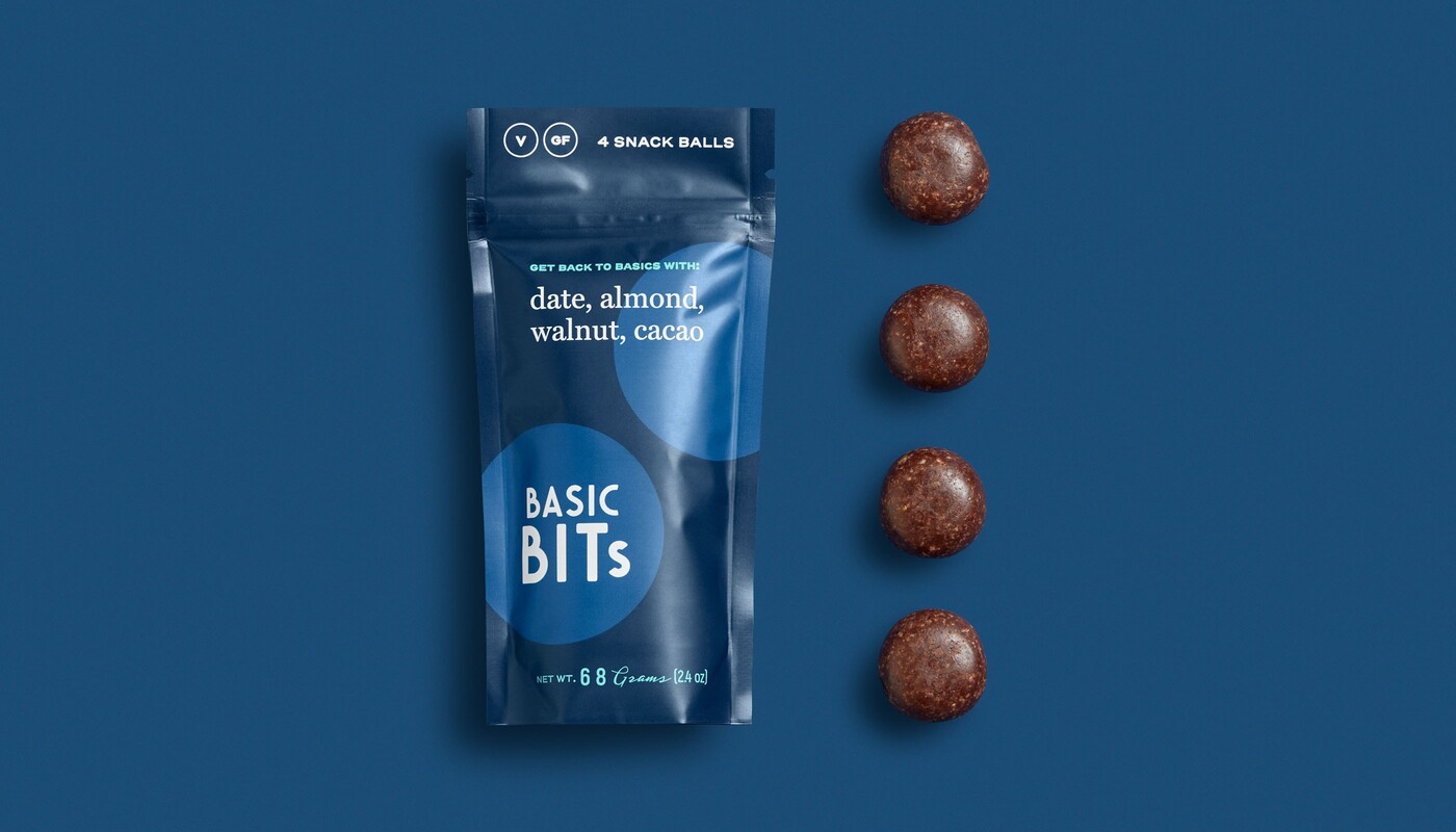 Basic bits snack ball brand identity food packaging design14