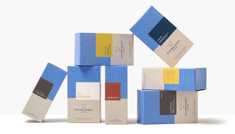 Flying goat coffee packaging design beverage brand identity6