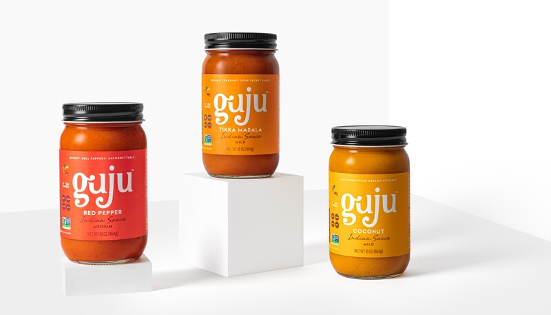 Guju indian sauce branding food packaging design2